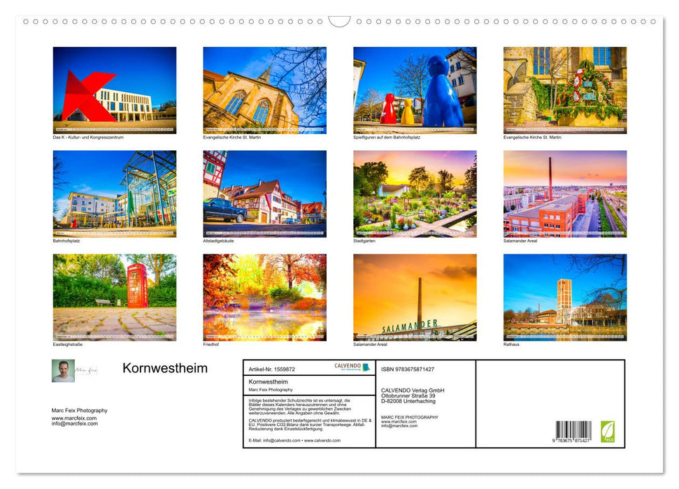 Kornwestheim - Impressionen einer Kreisstadt (CALVENDO Wandkalender 2024)