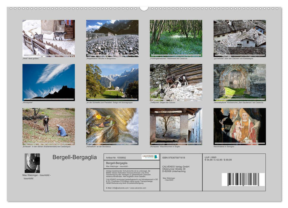 Bergell - Bergaglia (CALVENDO Wandkalender 2024)