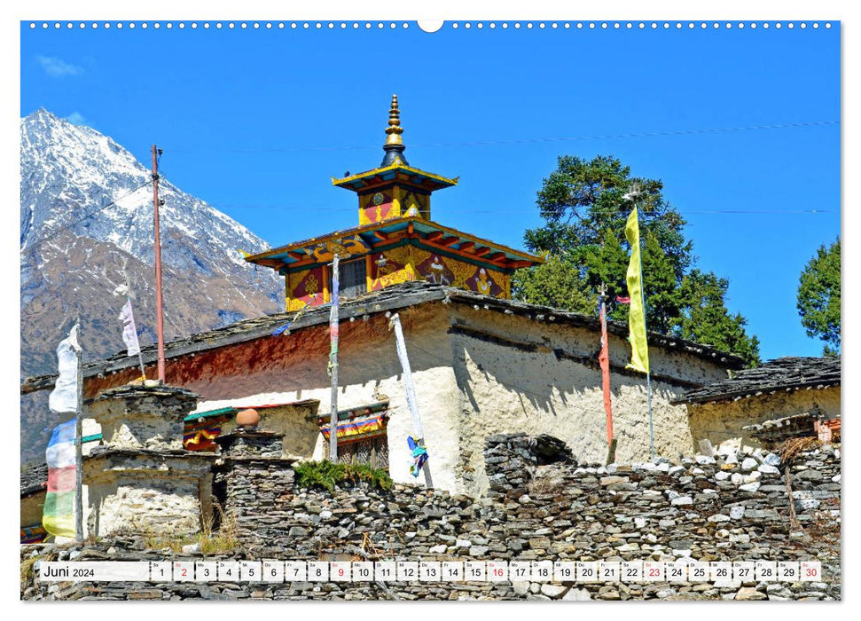 BUDDHISMUS in NEPAL, Klöster und Kultstätten (CALVENDO Premium Wandkalender 2024)