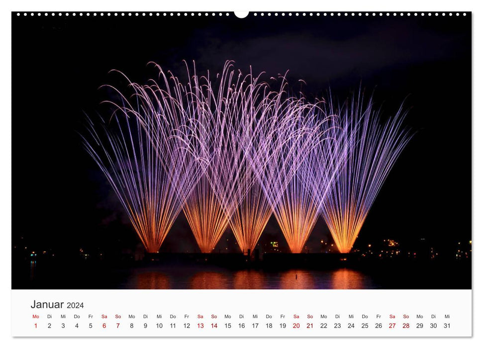 Feuerwerke - Kunstwerke am Himmel (CALVENDO Wandkalender 2024)
