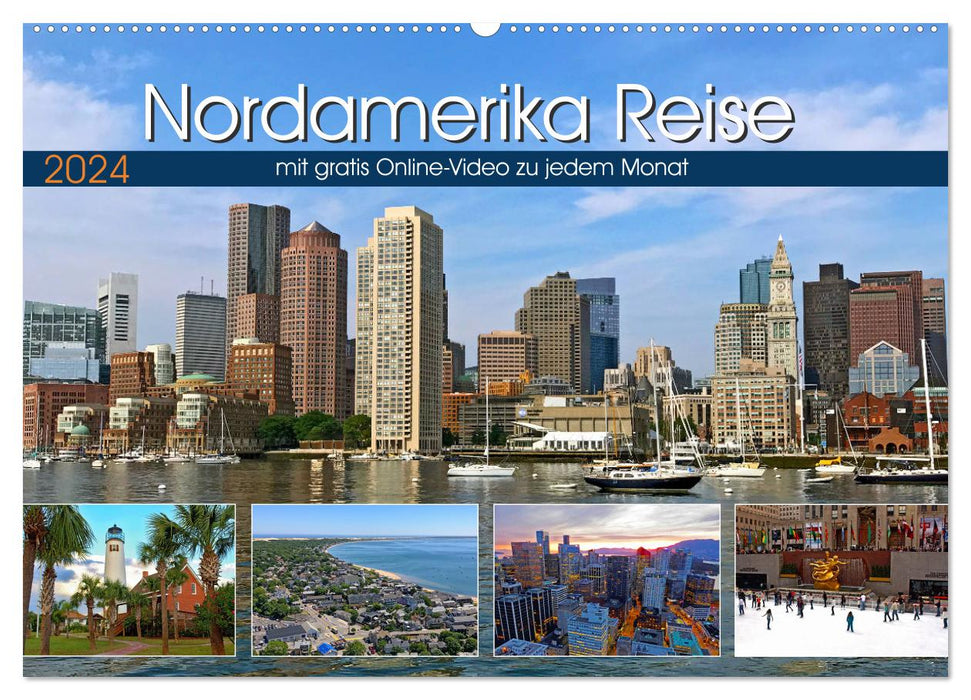 Reisekalender Nordamerika (CALVENDO Wandkalender 2024)