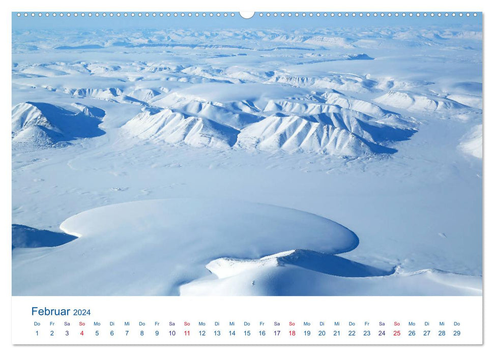 Polarflug Kurs Nordpol (CALVENDO Premium Wandkalender 2024)