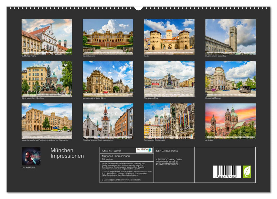 München Impressionen (CALVENDO Premium Wandkalender 2024)