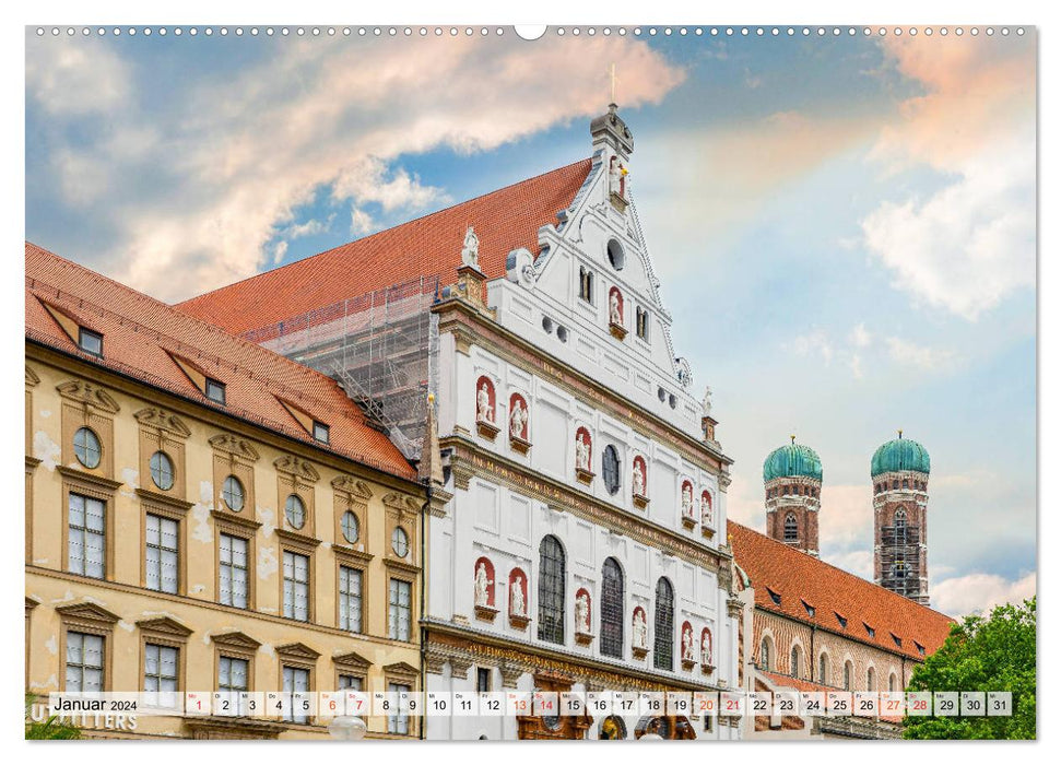 München Impressionen (CALVENDO Premium Wandkalender 2024)