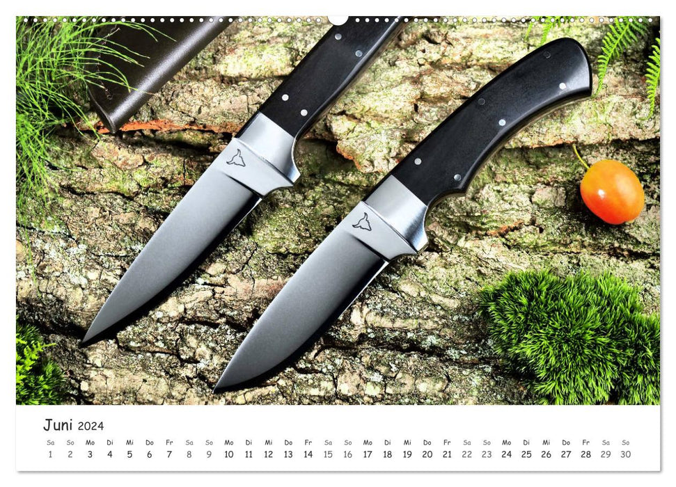 Handgefertigte Jagdmesser (CALVENDO Premium Wandkalender 2024)