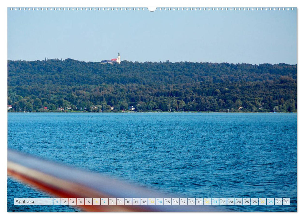 Vom Schiff aus gesehen - Mit dem Dampfer auf dem Ammersee (CALVENDO Premium Wandkalender 2024)