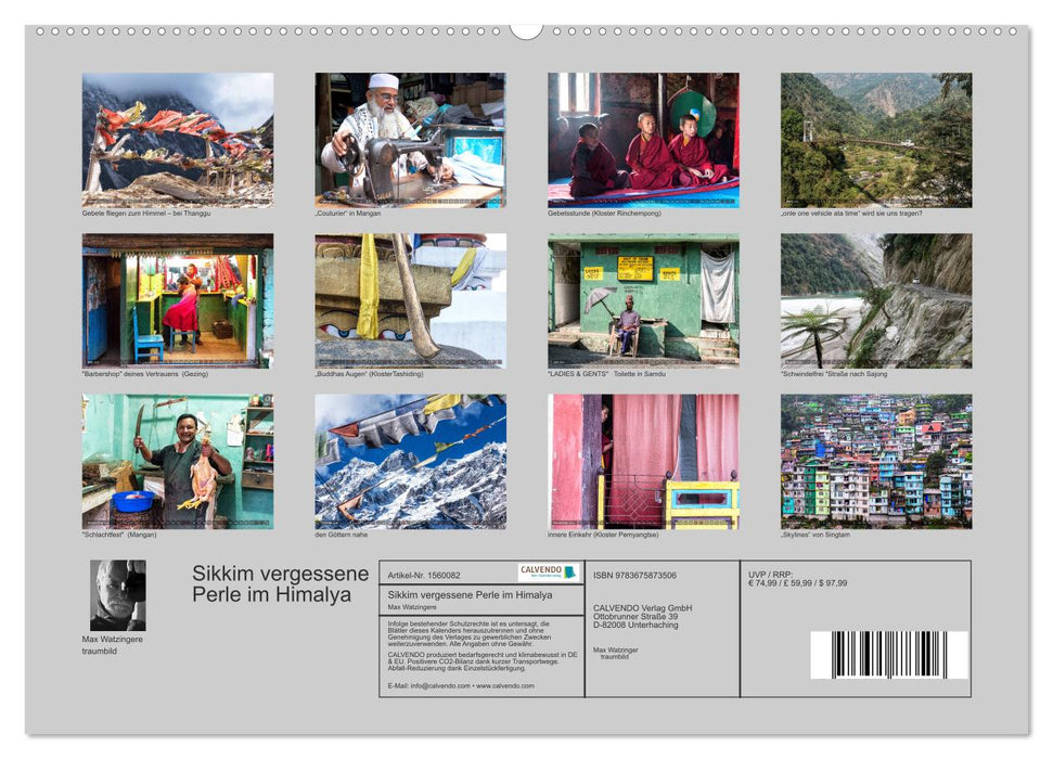 Sikkim - vergessene Perle im Himalaya (CALVENDO Premium Wandkalender 2024)