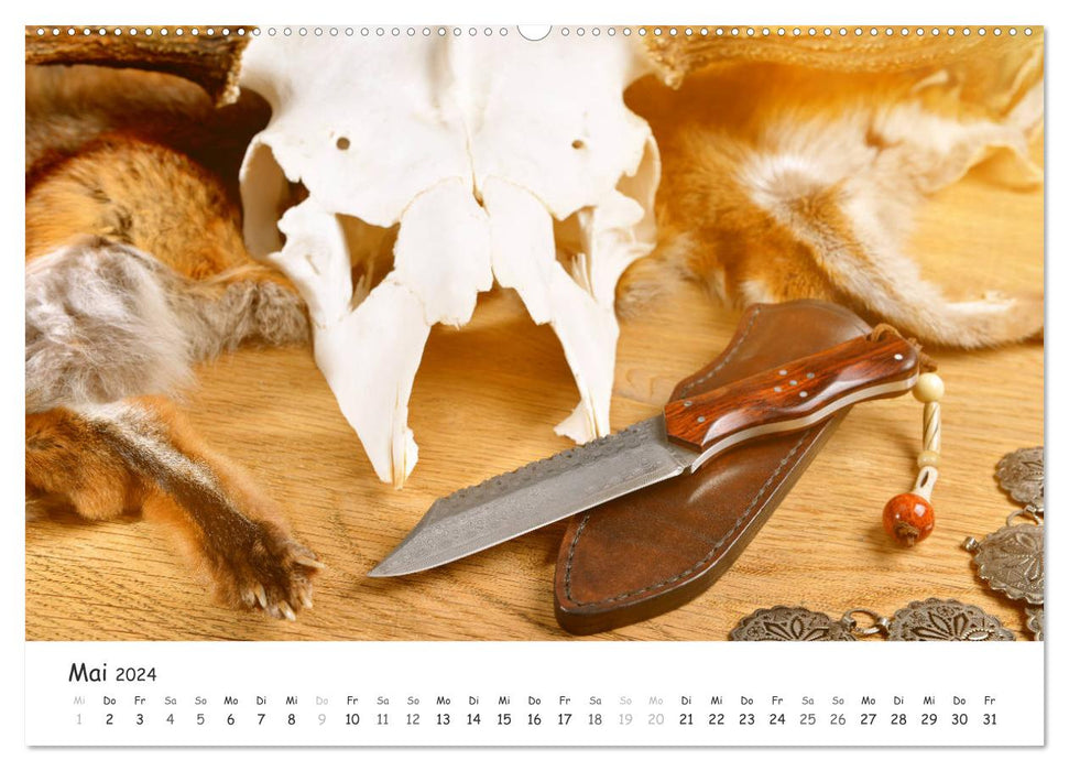 Handgefertigte Jagdmesser (CALVENDO Wandkalender 2024)