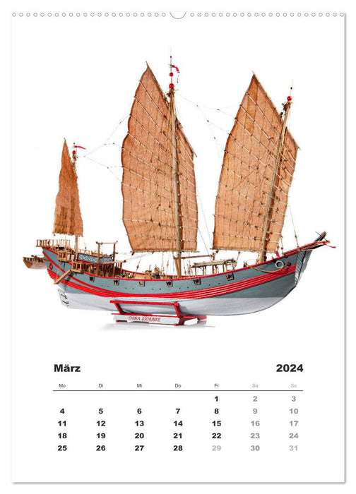 Historical sailing ships - model making (CALVENDO wall calendar 2024) 