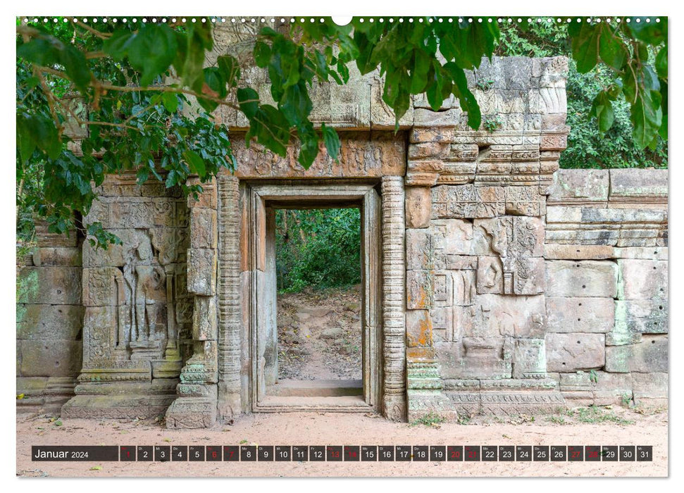 Angkor - Die Tempel der Khmer (CALVENDO Premium Wandkalender 2024)