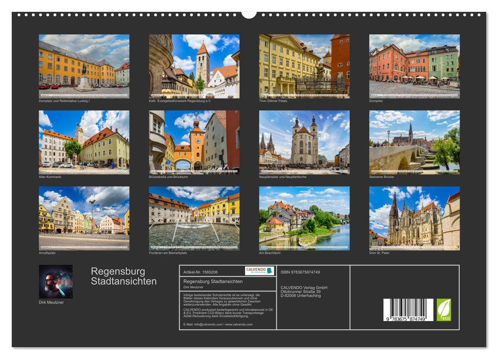 Regensburg city views (CALVENDO Premium Wall Calendar 2024) 
