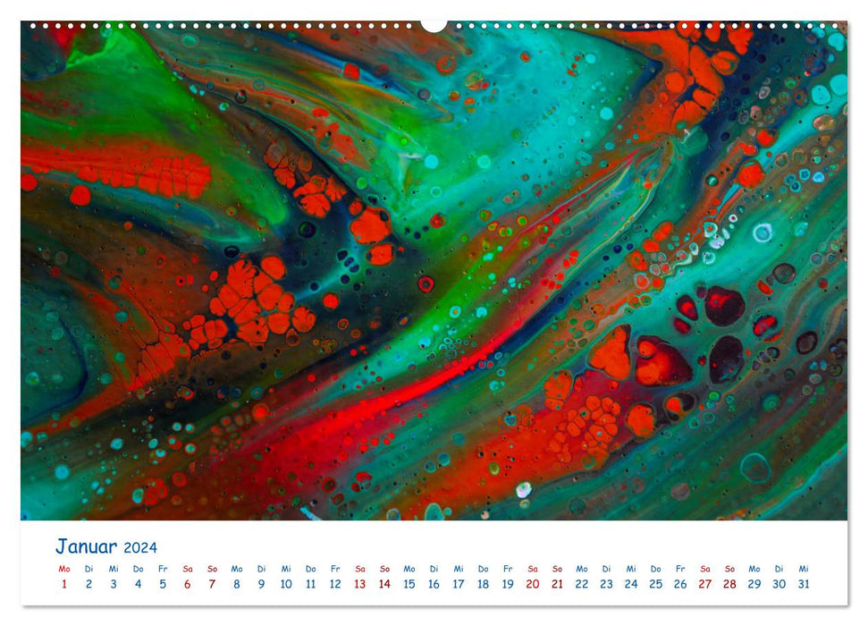 Farben im Fluss (CALVENDO Premium Wandkalender 2024)