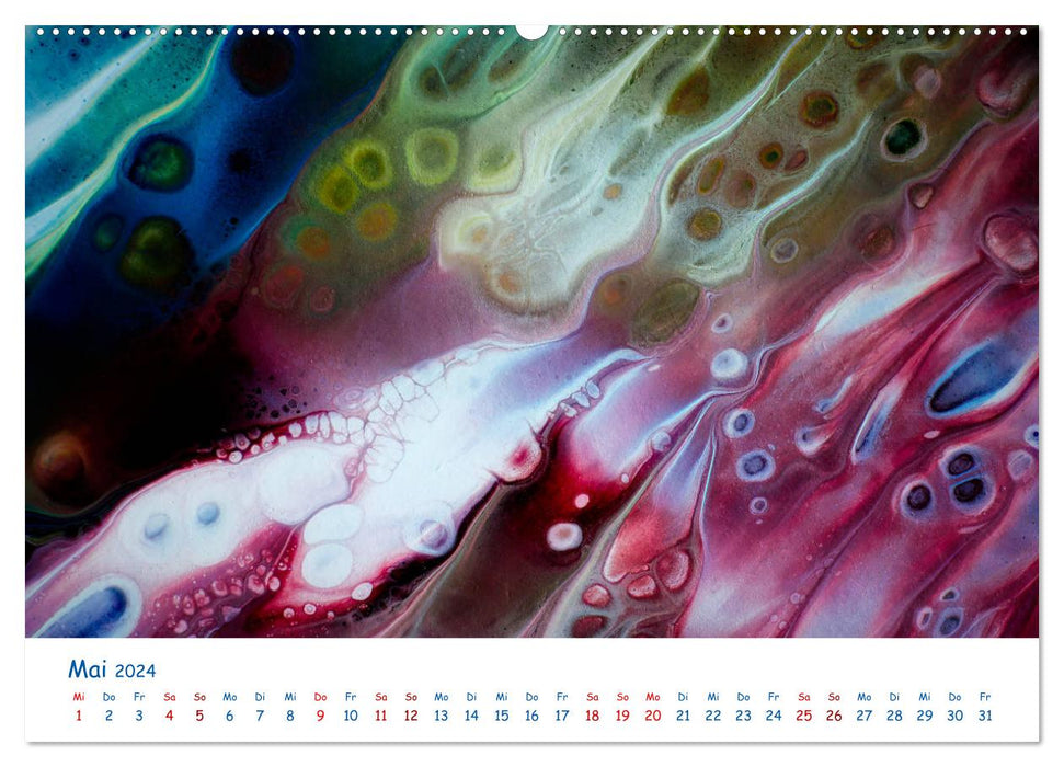 Farben im Fluss (CALVENDO Premium Wandkalender 2024)