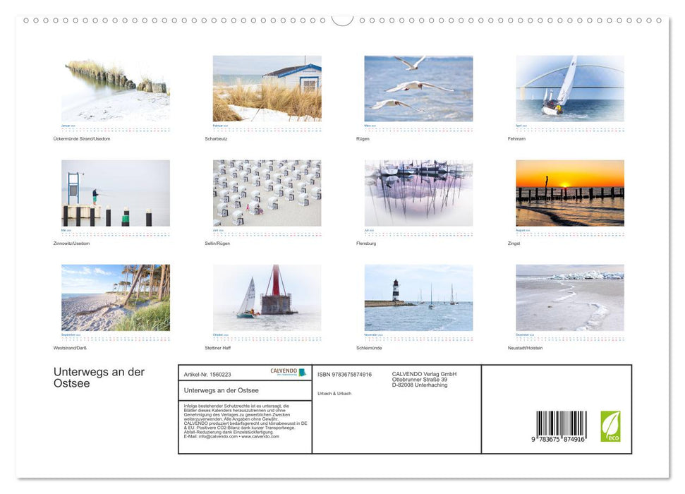 Unterwegs an der Ostsee (CALVENDO Premium Wandkalender 2024)