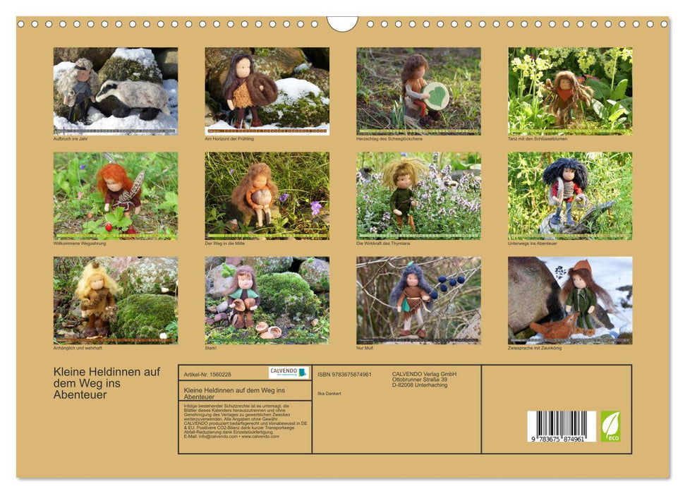 Little heroines on the way to adventure (CALVENDO wall calendar 2024) 