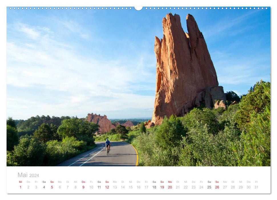 Colorado - Höhenrausch mit dem Rennrad (CALVENDO Premium Wandkalender 2024)