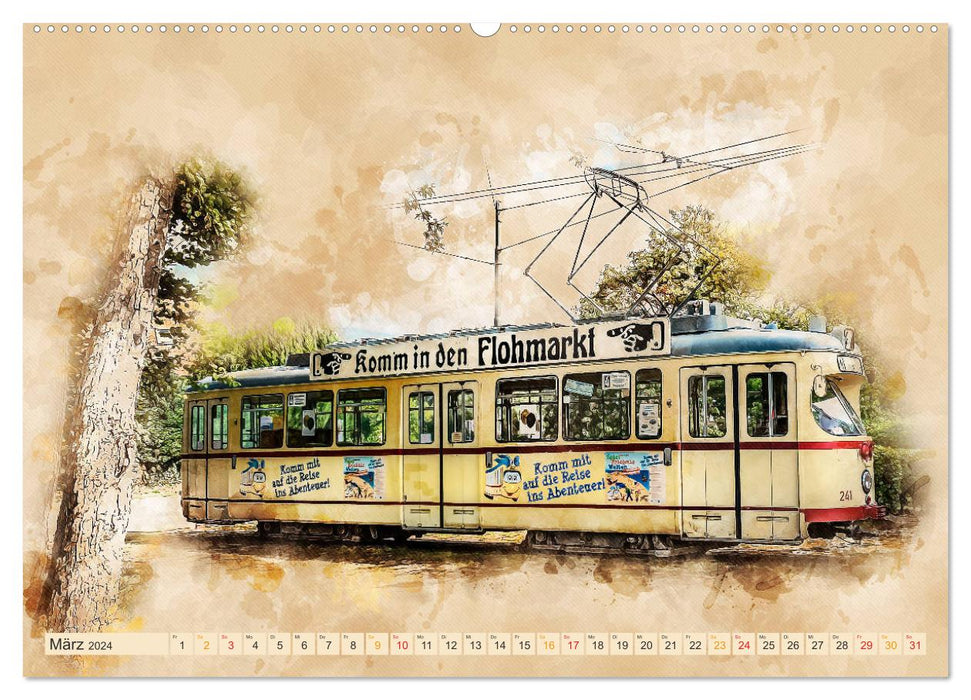 Straßenbahn - Faszination auf Rädern (CALVENDO Premium Wandkalender 2024)