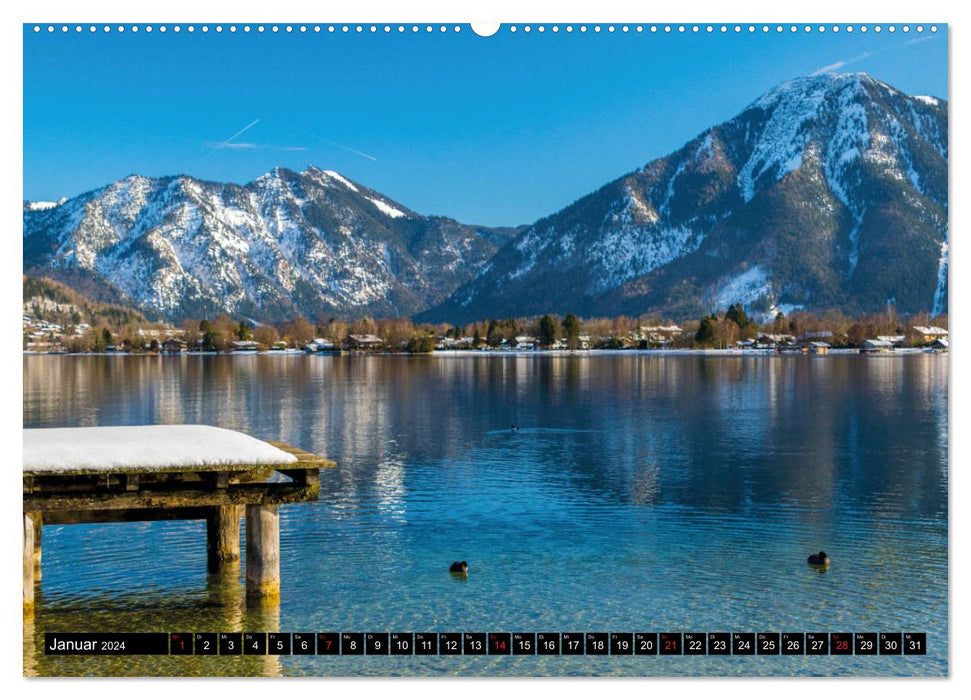 Bayerische Märchen-Seen (CALVENDO Premium Wandkalender 2024)