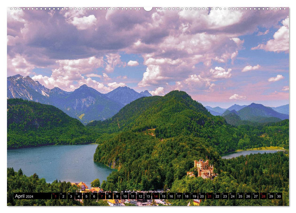 Bavarian Fairytale Lakes (CALVENDO Premium Wall Calendar 2024) 