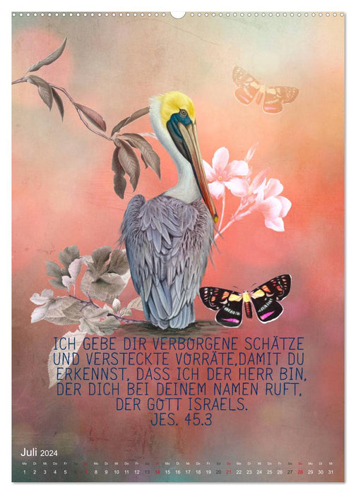 Bibelworte für Vogelfreunde (CALVENDO Premium Wandkalender 2024)