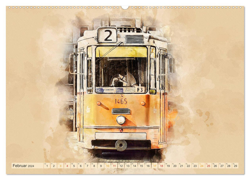 Tram - fascination on wheels (CALVENDO wall calendar 2024) 