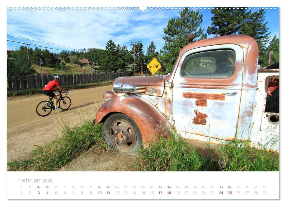 Colorado - high altitude rush with the racing bike (CALVENDO wall calendar 2024) 