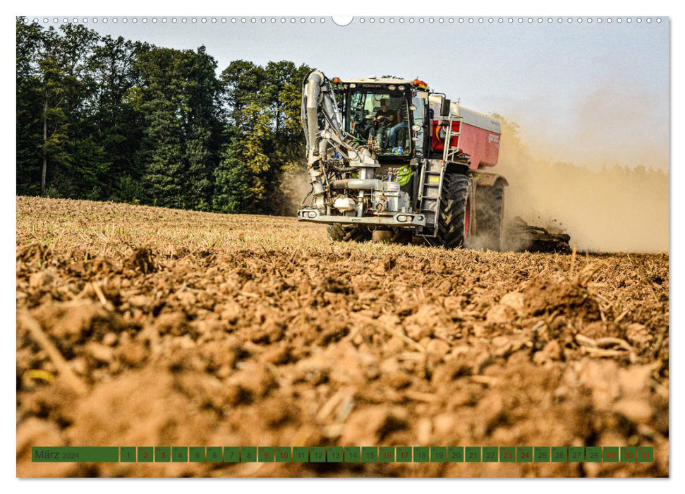 Agriculture - Manure spreading (CALVENDO Premium Wall Calendar 2024) 
