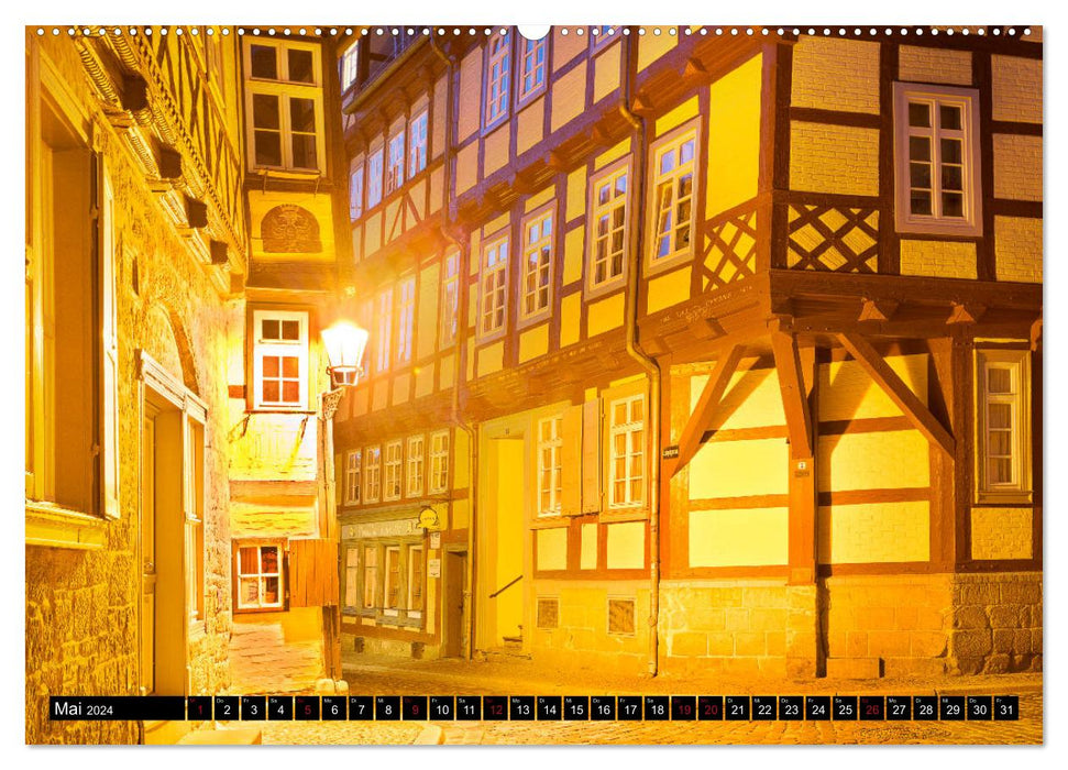 QUEDLINBURG FOR NIGHT OWLS (CALVENDO Premium Wall Calendar 2024) 