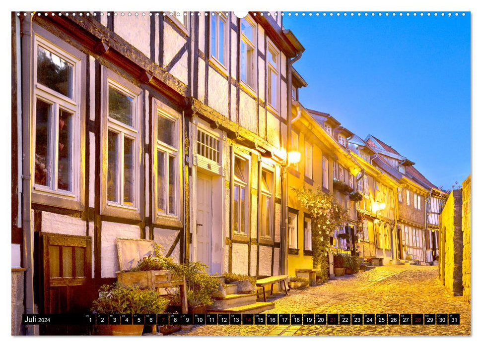 QUEDLINBURG FOR NIGHT OWLS (CALVENDO Premium Wall Calendar 2024) 