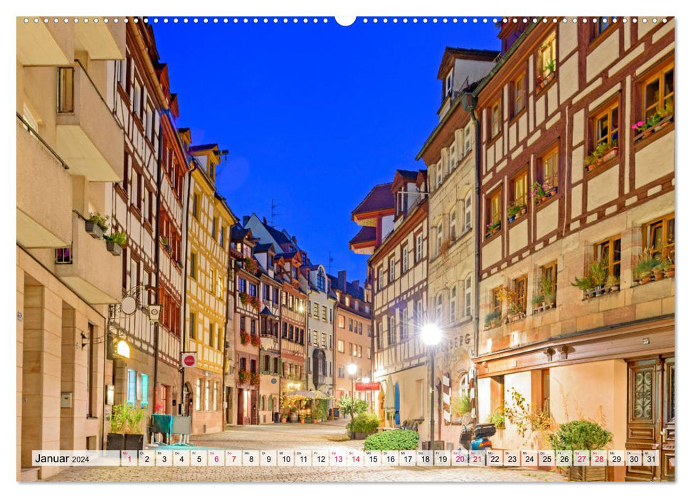 Nuremberg at the blue hour (CALVENDO wall calendar 2024) 