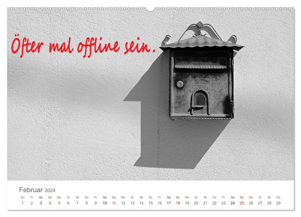 Living happily is not difficult... (CALVENDO wall calendar 2024) 