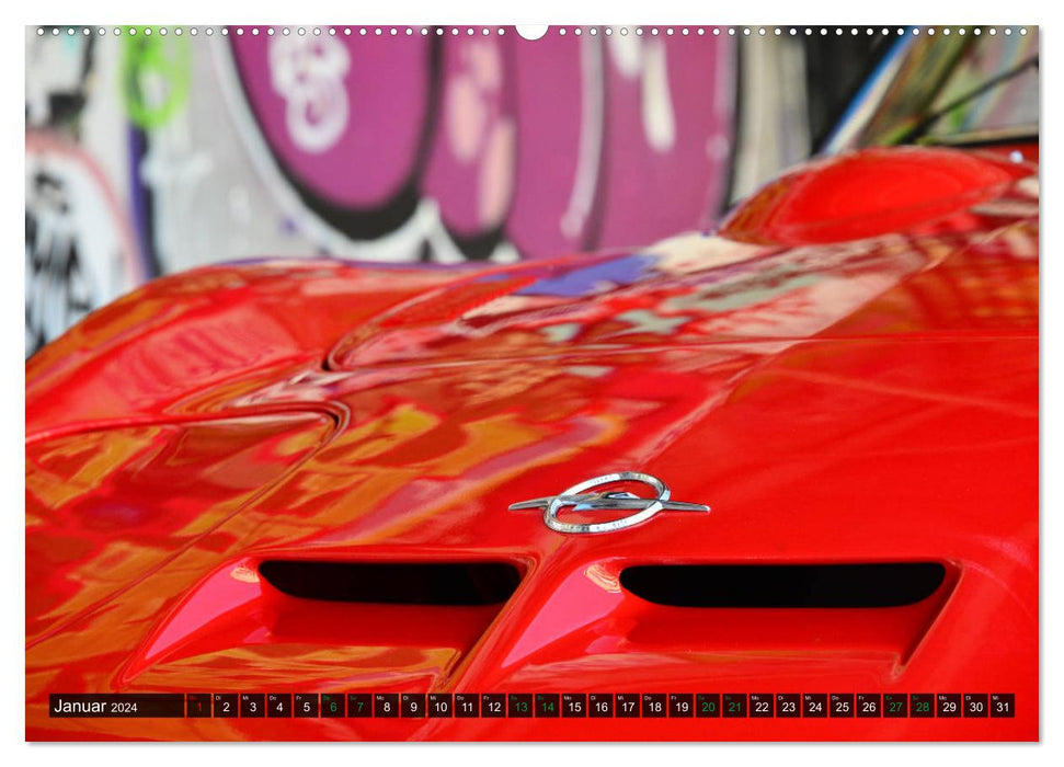 Opel GT 1900 AL A German sports car legend (CALVENDO Premium Wall Calendar 2024) 
