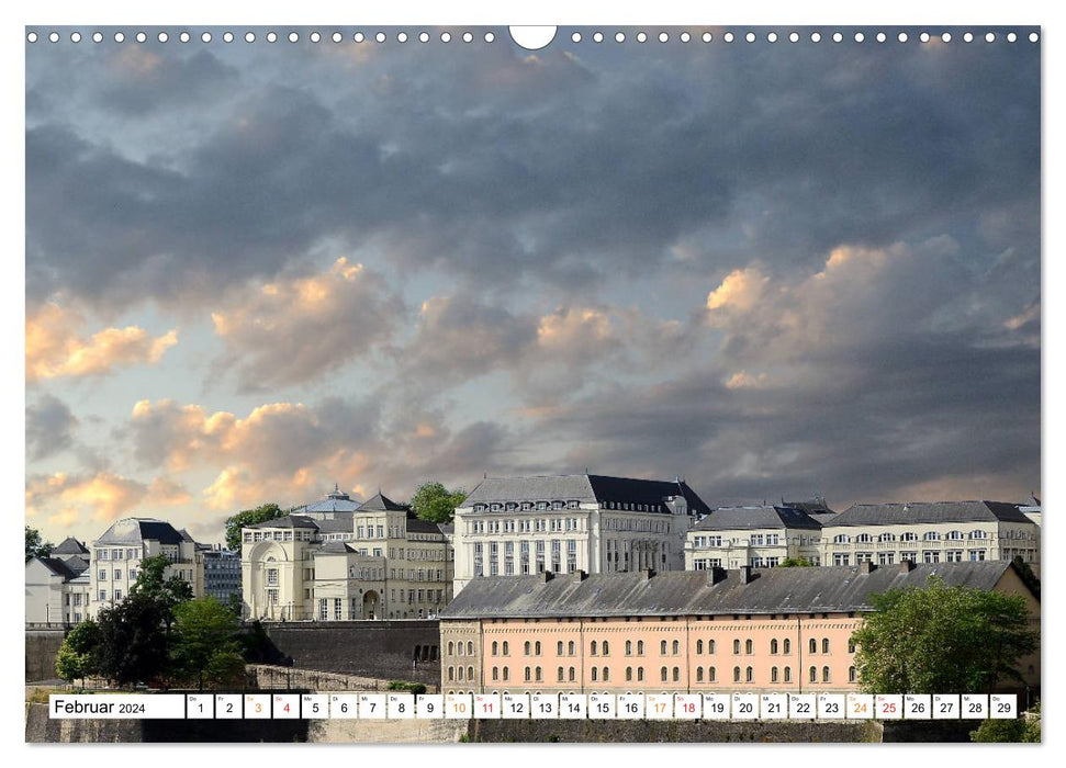 Luxemburg Stadt eine Oase zum Wohlfühlen (CALVENDO Wandkalender 2024)
