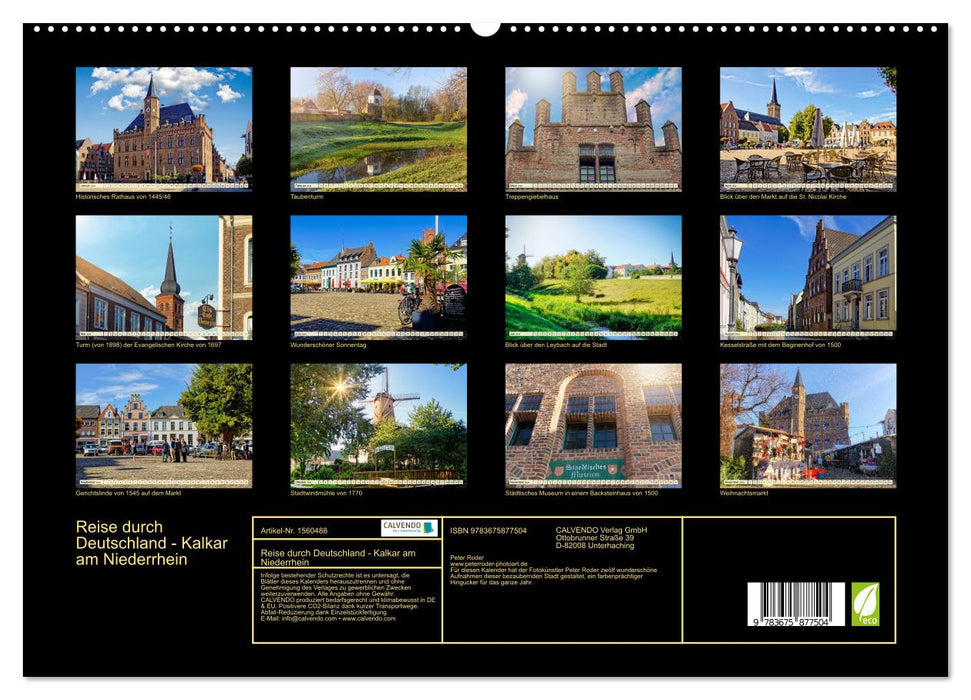 Reise durch Deutschland - Kalkar am Niederrhein (CALVENDO Premium Wandkalender 2024)