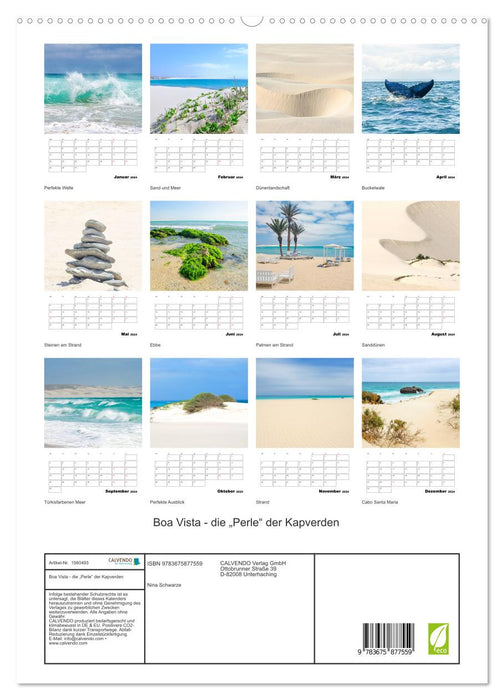 Boa Vista - the “pearl” of Cape Verde (CALVENDO Premium Wall Calendar 2024) 