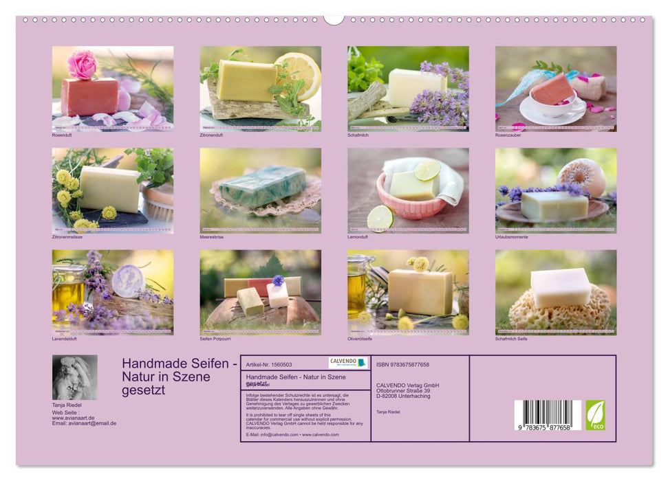 Handmade soaps - nature showcased (CALVENDO Premium Wall Calendar 2024) 