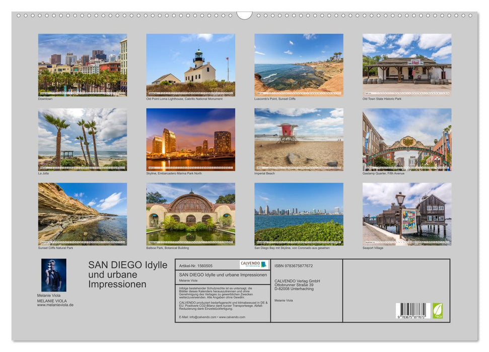 SAN DIEGO idyll and urban impressions (CALVENDO wall calendar 2024) 