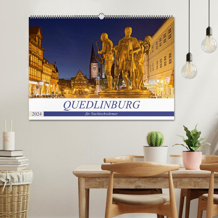 QUEDLINBURG FOR NIGHT OWLS (CALVENDO wall calendar 2024) 