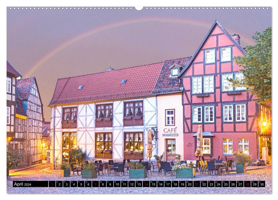 QUEDLINBURG FOR NIGHT OWLS (CALVENDO wall calendar 2024) 