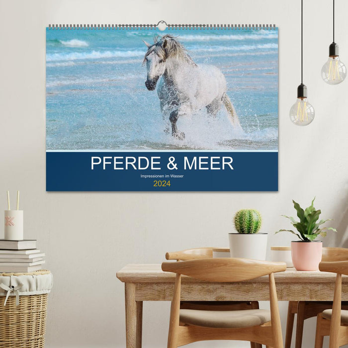PFERDE & MEER (CALVENDO Wandkalender 2024)