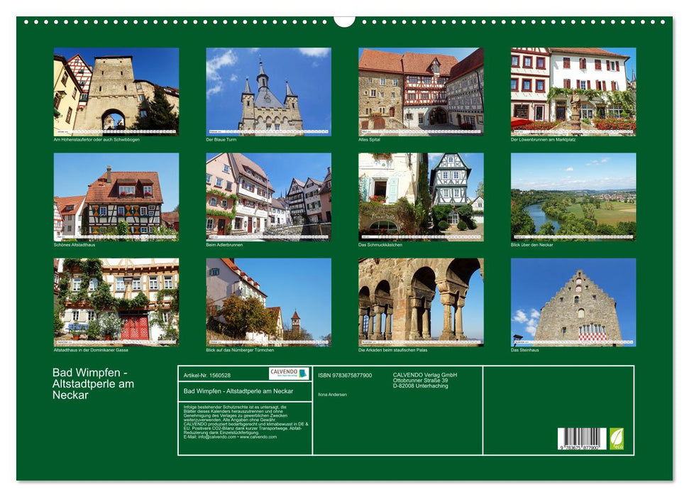 Bad Wimpfen - Altstadtperle am Neckar (CALVENDO Wandkalender 2024)