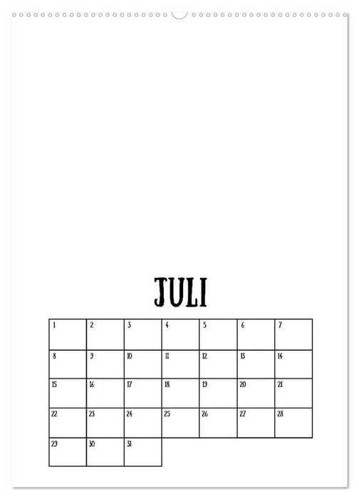 DIY Bastel-Kalender zum Selbstgestalten -immerwährend hochkant weiß- (CALVENDO Premium Wandkalender 2024)