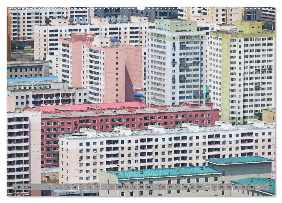 PYONGYANG Promenez-vous dans une ville vide (Calendrier mural CALVENDO Premium 2024) 