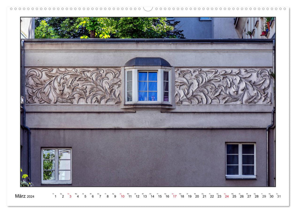 Fassadenkunst im Roten Wien (CALVENDO Wandkalender 2024)