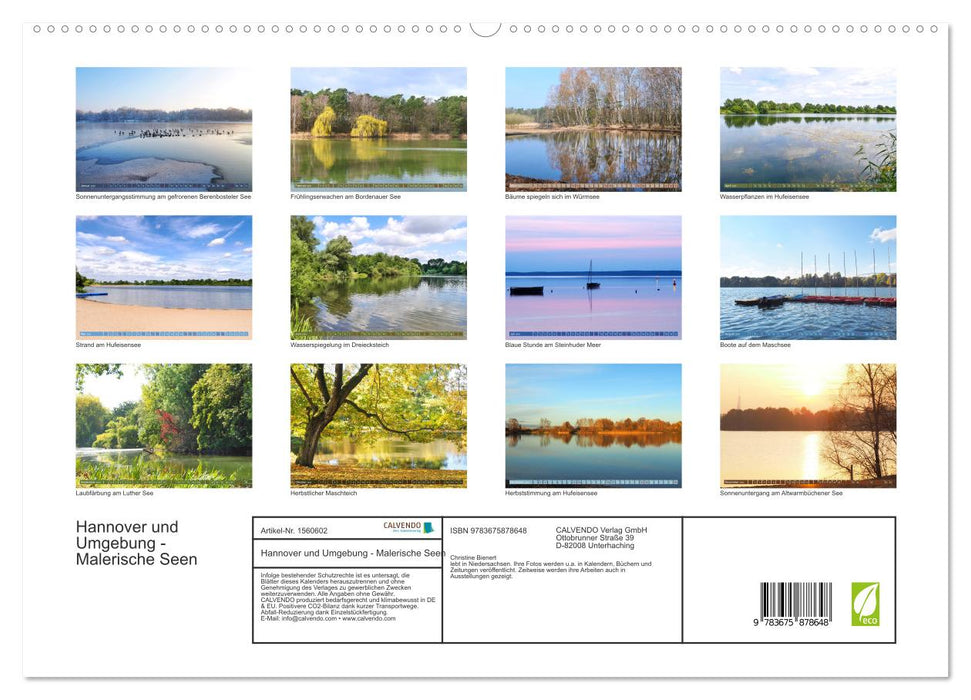 Hannover und Umgebung - Malerische Seen (CALVENDO Premium Wandkalender 2024)
