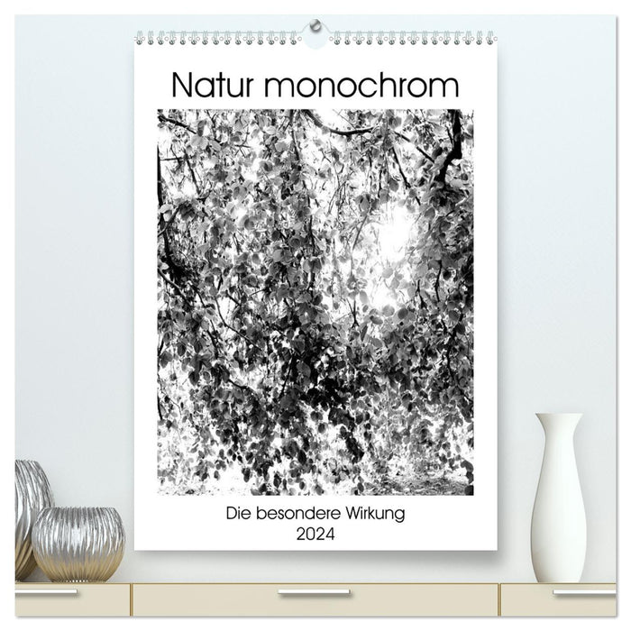 Natur monochrom Die besondere Wirkung (CALVENDO Premium Wandkalender 2024)