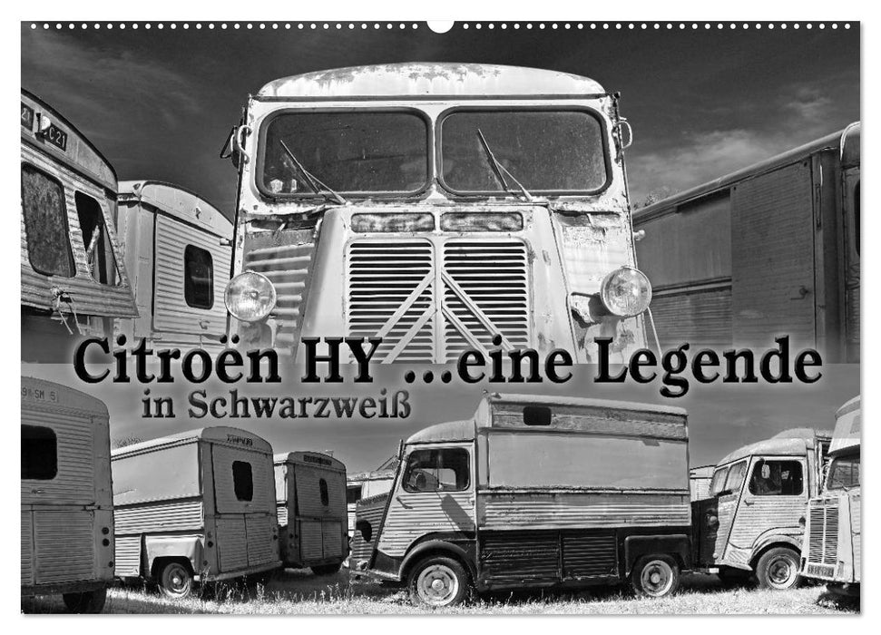 Citroën HY eine Legende in Schwarzweiß (CALVENDO Wandkalender 2024)