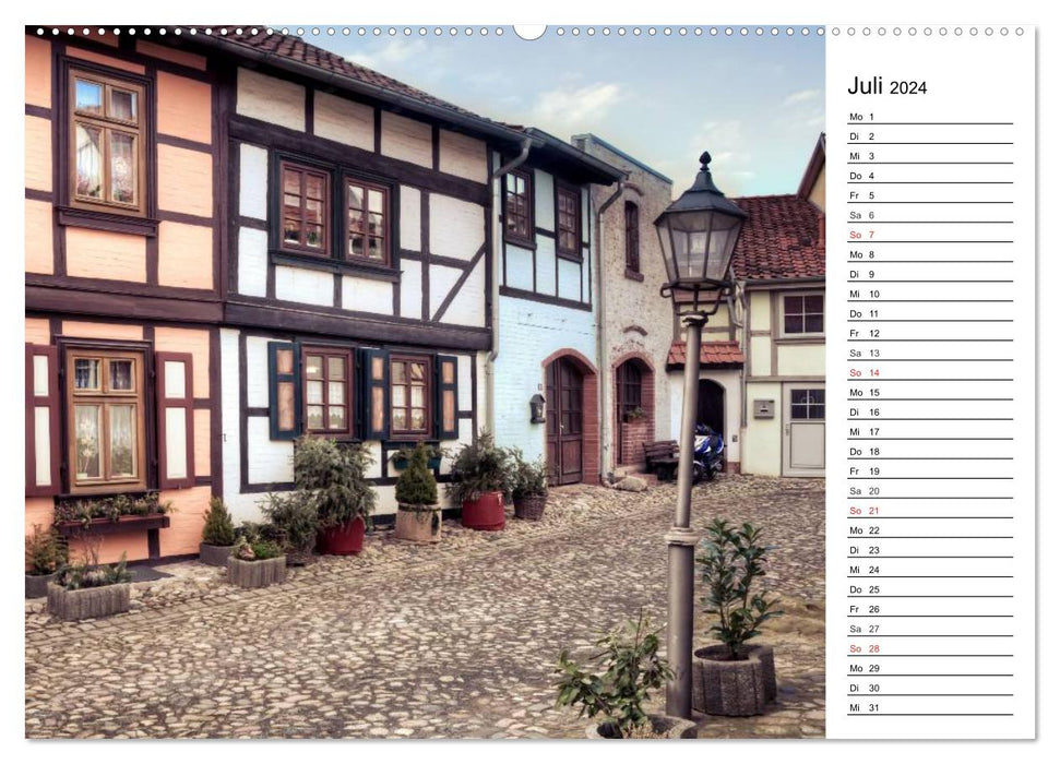 Fachwerkhäuser im Harz (CALVENDO Premium Wandkalender 2024)
