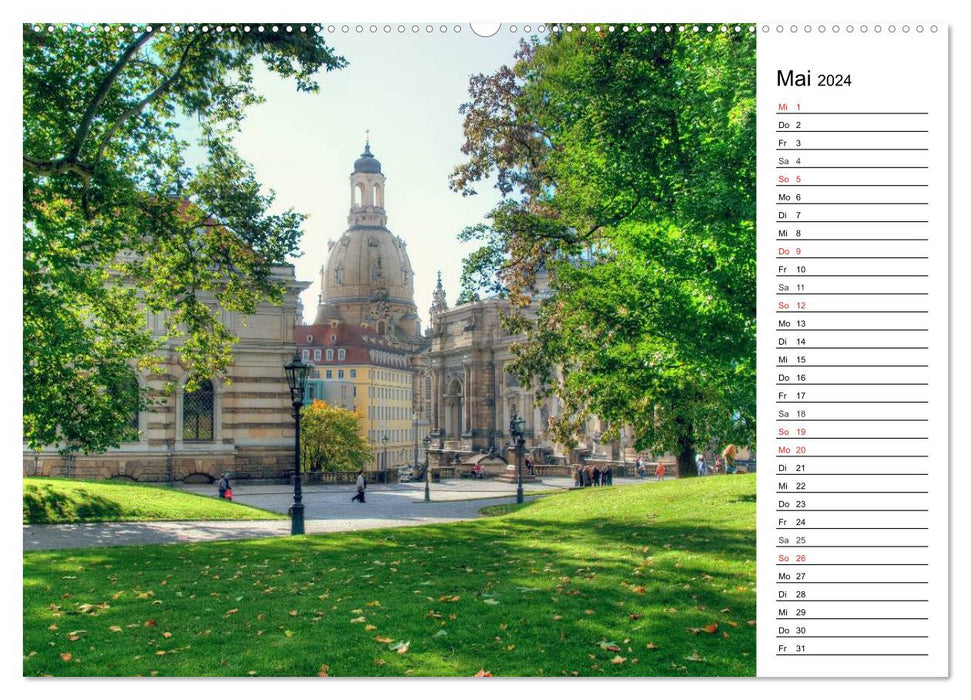 Barockstadt Dresden (CALVENDO Wandkalender 2024)