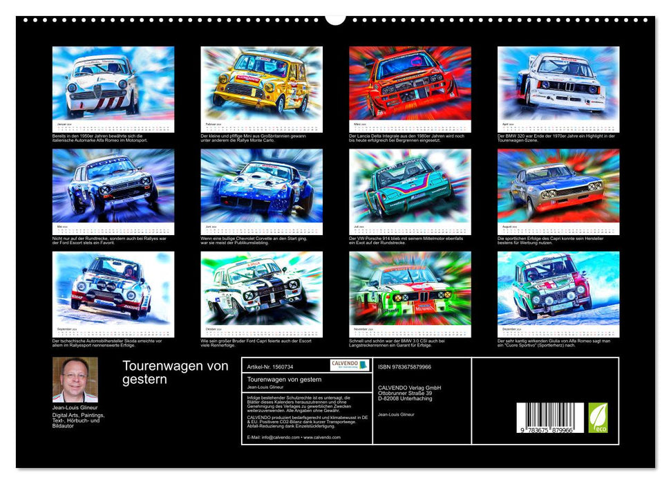 Tourenwagen von gestern (CALVENDO Premium Wandkalender 2024)